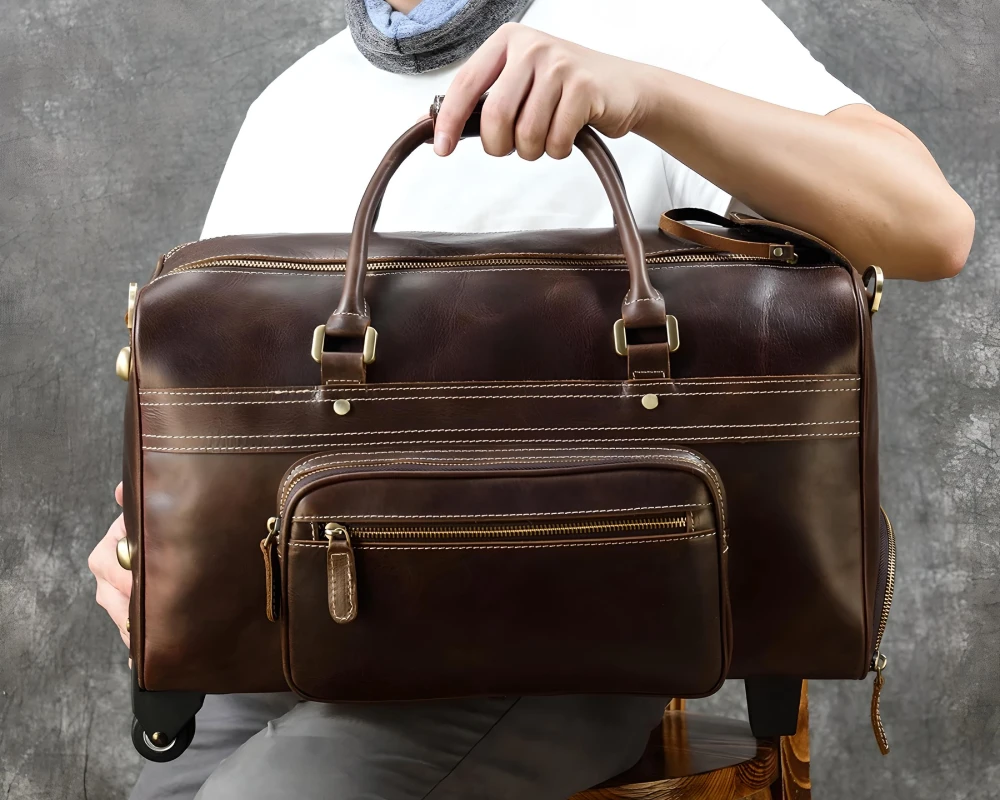 leather carry on bags for men